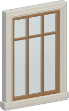 European Wooden Lattice Window Wall