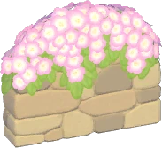 Floral Stone Low Wall