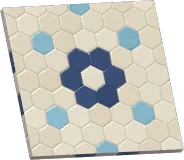 Azulejo floral hexagonal