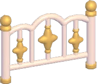 Barandal dorado calado iridiscente