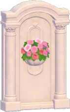 Muro de macetas florales de señorío