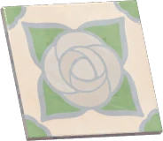 Azulejo de rosa