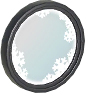 Janela Circular Floco de Neve Invernal