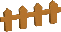 Cerca de madera con picos