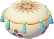 Almofada de Meditação Dourada