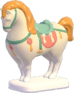 Adorno caballo esmaltado tricolor