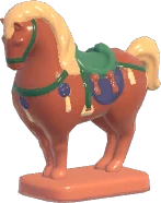 Adorno caballo esmaltado tricolor