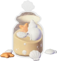 Adorno de caracola y estrella de mar