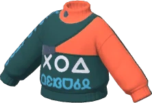 Alphabet Turtleneck Sweatshirt