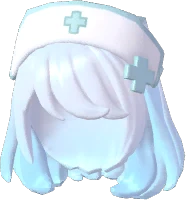 Banged Short Hair w/ Nurse Cap