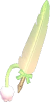 Arete de gancho de pluma de campanillas