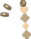 Aretes de palos de cartas