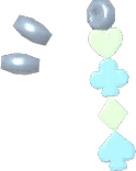 Aretes de palos de cartas