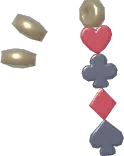 Aretes de palos de cartas