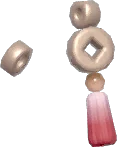 Aretes con borlas de cobre