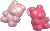Aretes de caramelos contrastantes