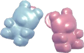 Aretes de caramelos contrastantes