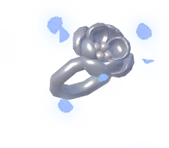 Anillo de flor dorada