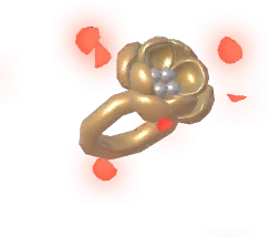 Anillo de flor dorada