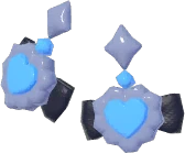 Aretes de corazón con gema