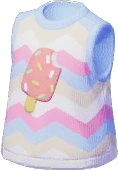 Blusa Sem Mangas Listrada Sorvete