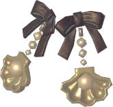 Aretes de concha perlada